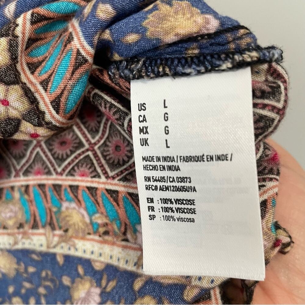 American Eagle Patterned Patchwork Bohemian Top S… - image 6